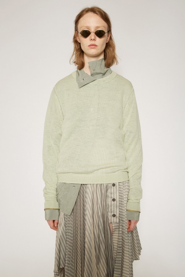 Acne Studios Kaeli Transparent Wool Pastel Green