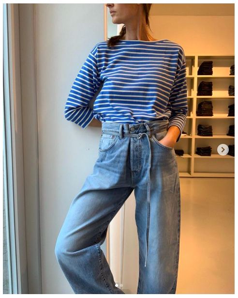 acne studios 1991 toj light blue trash