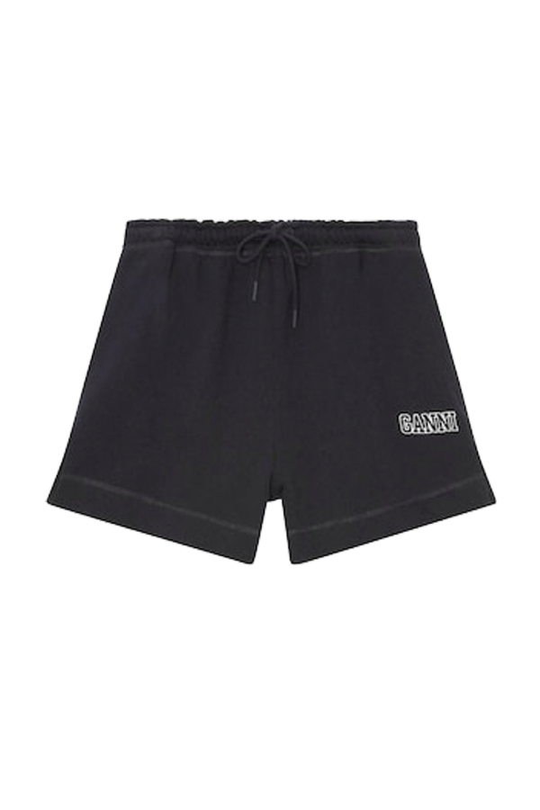 Ganni T2924 Software Isoli Drawstring Shorts Black