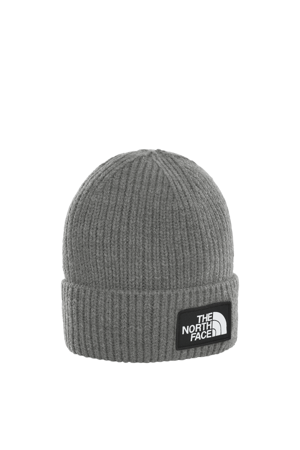 the north face logo cuffed beanie