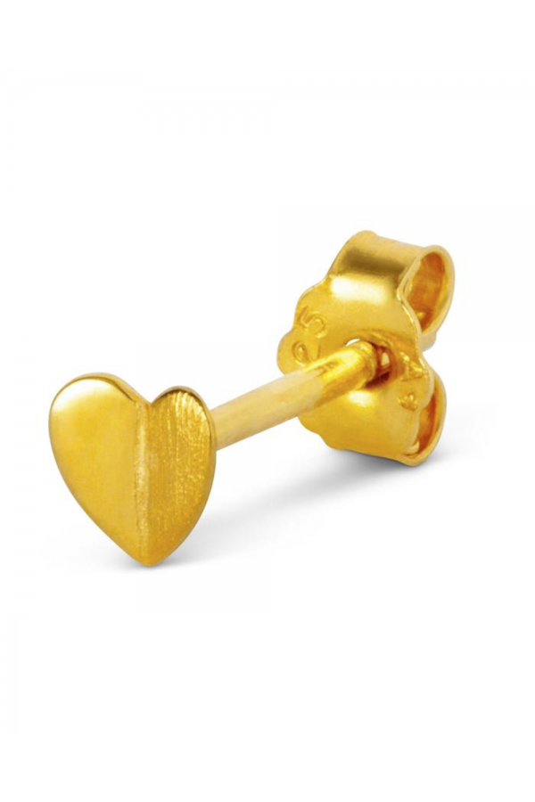 Lulu Copenhagen Heart Wings Ear Stud Gold Plated