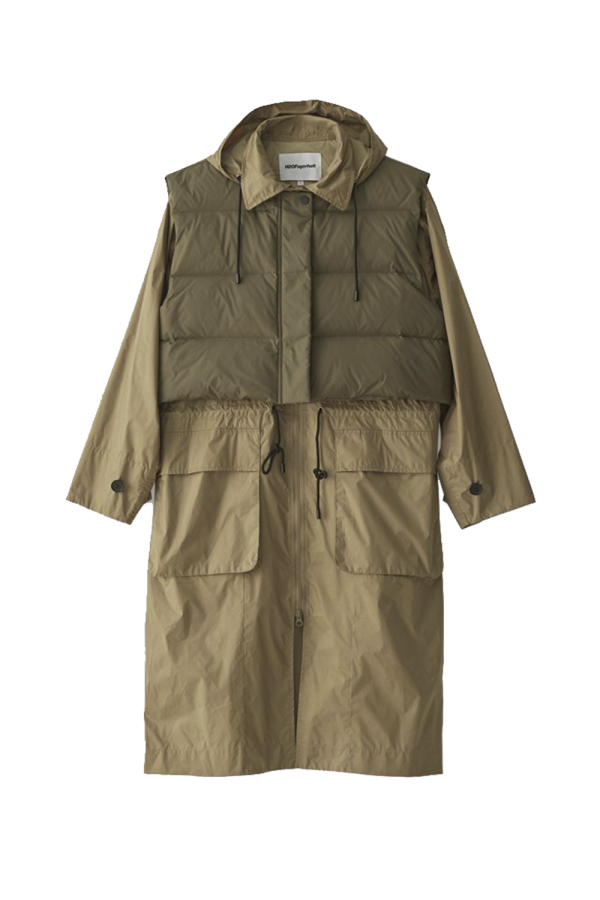 H2O Fagerholt Rain Coat Khaki/Forest Green