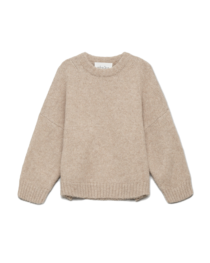 AIAYU Mother Sweater Pure Camel