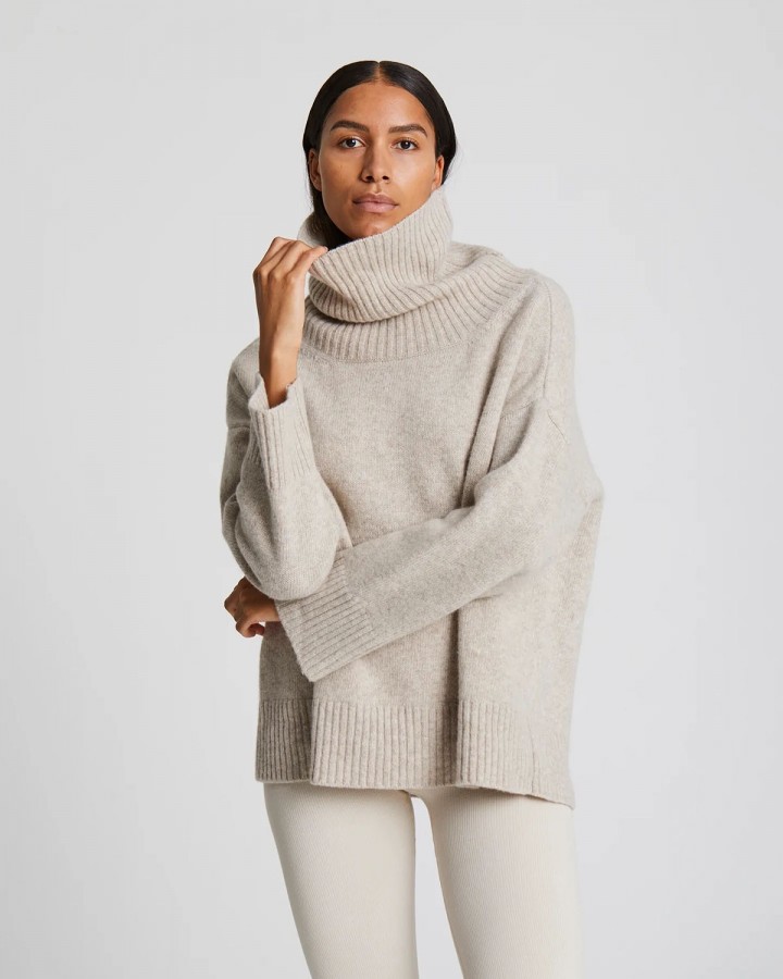 Gai + Lisva Vita Lambswool Jumper Beige Melange