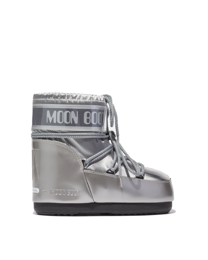 MOON BOOT Icon Low Glance Silver Boots