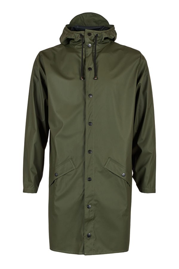 Rains Long Jacket Green